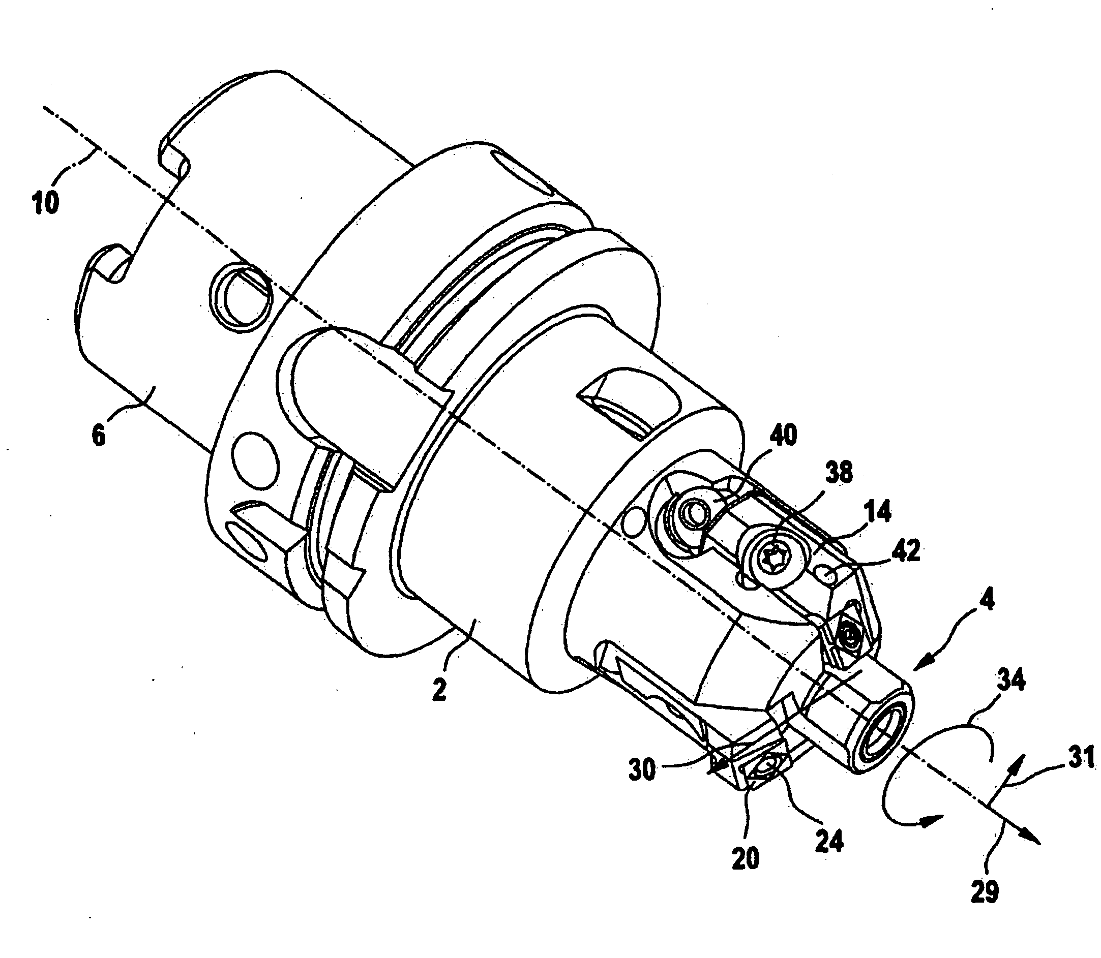 Combination tool and method for metal-cutting machining of a drill-hole and its hole surface as well as cutting insert for such a combination tool