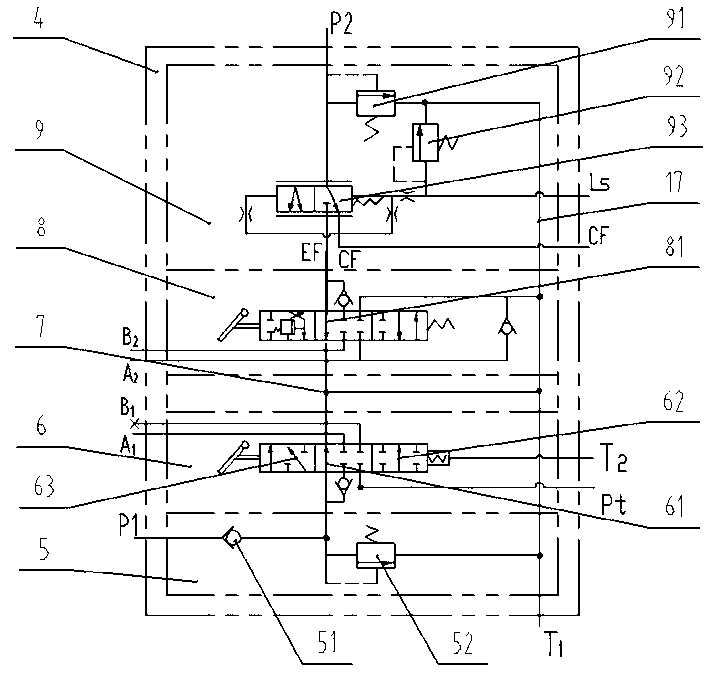 Energy-saving hydraulic system of electric forklift