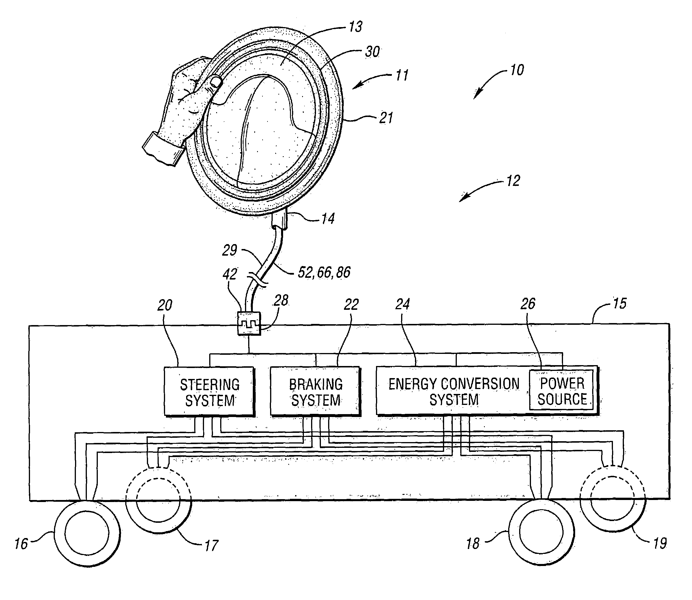 Driver control input device for drive-by-wire system