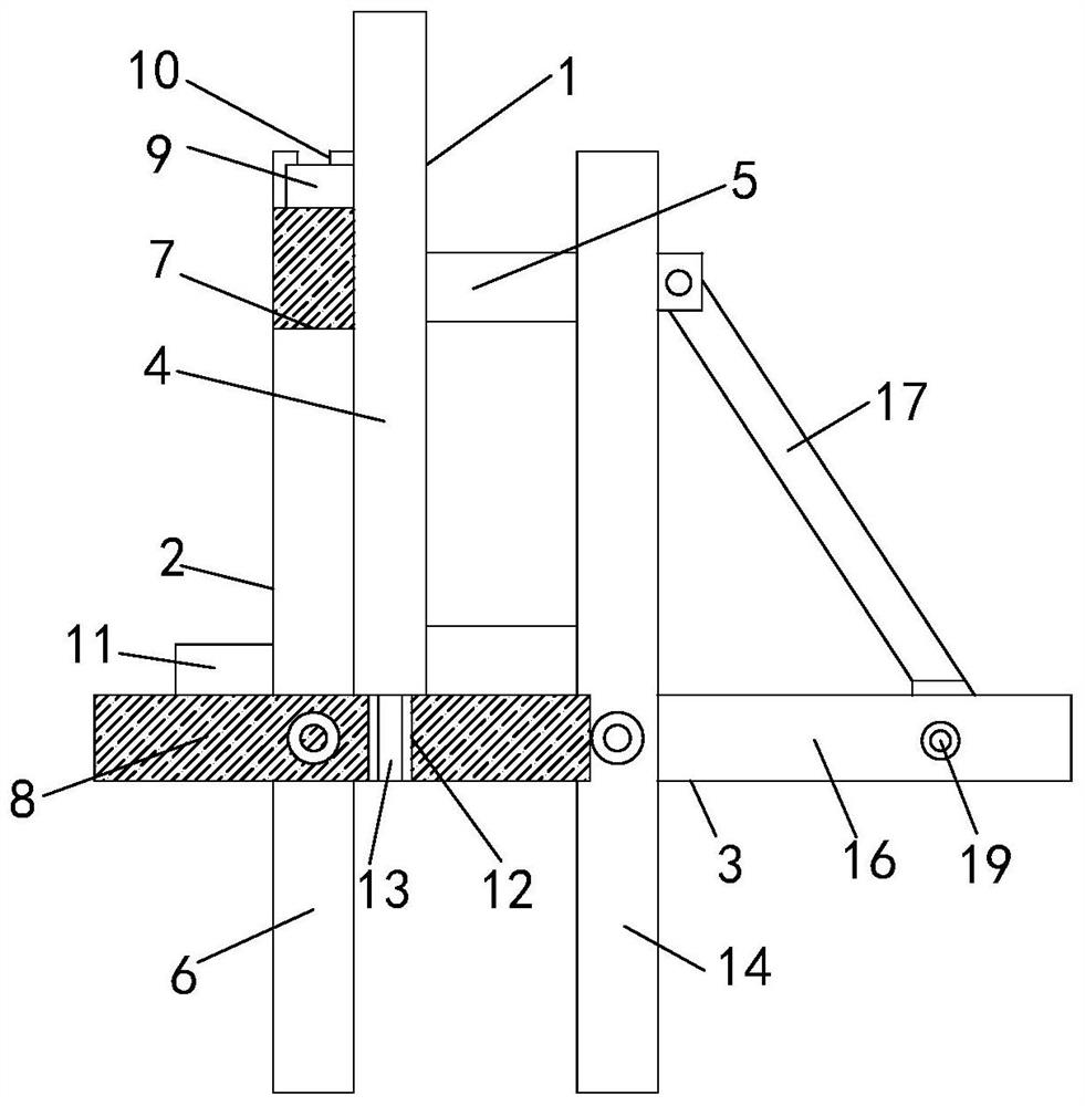 A large-thickness concrete floor formwork structure and its application method
