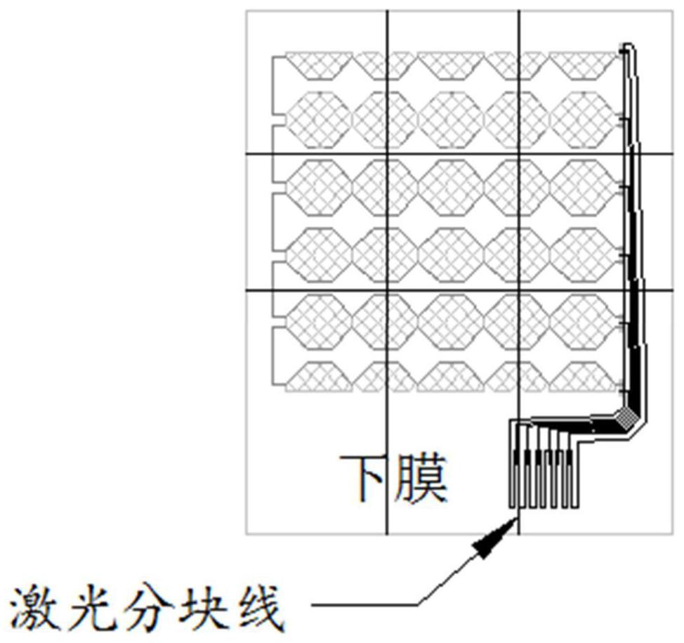 Laser splicing pattern structure and its etching wiring method