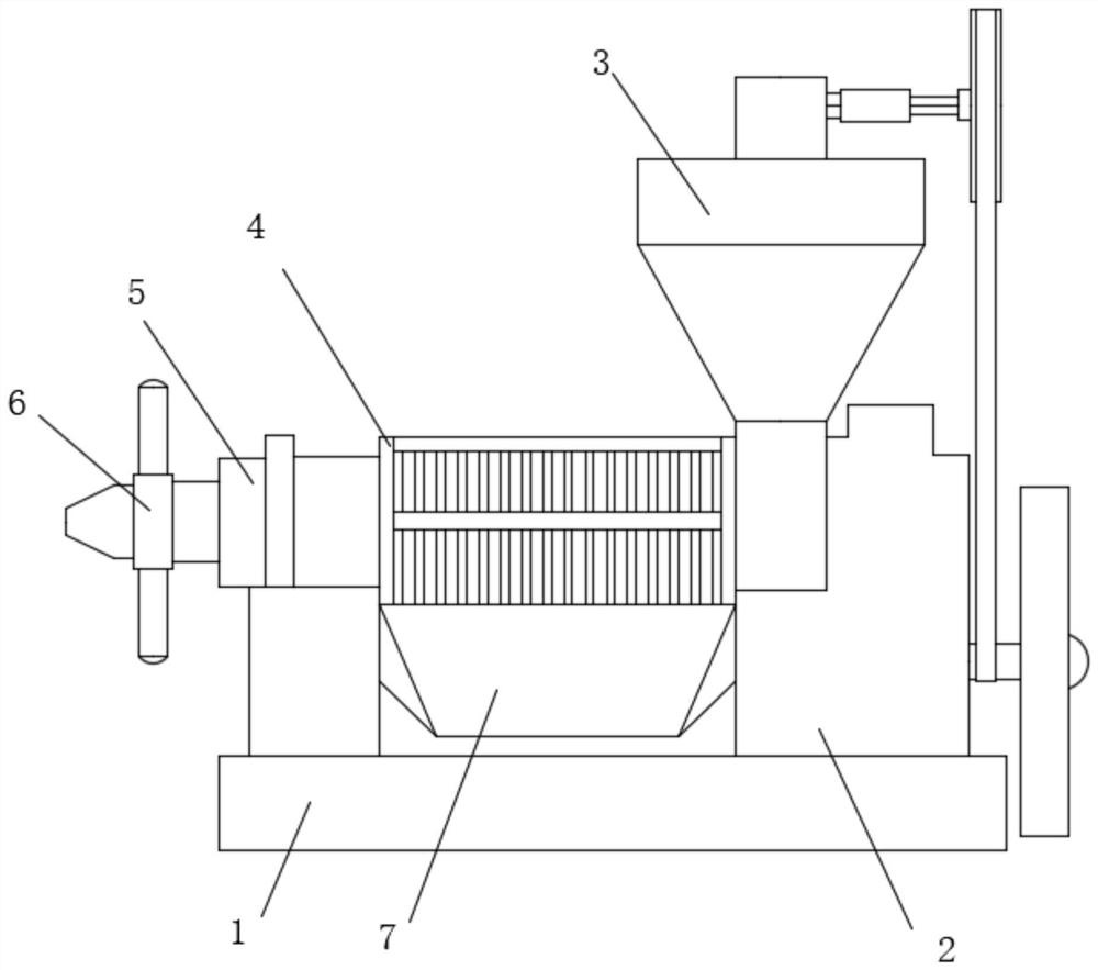 An adjustable screw oil press