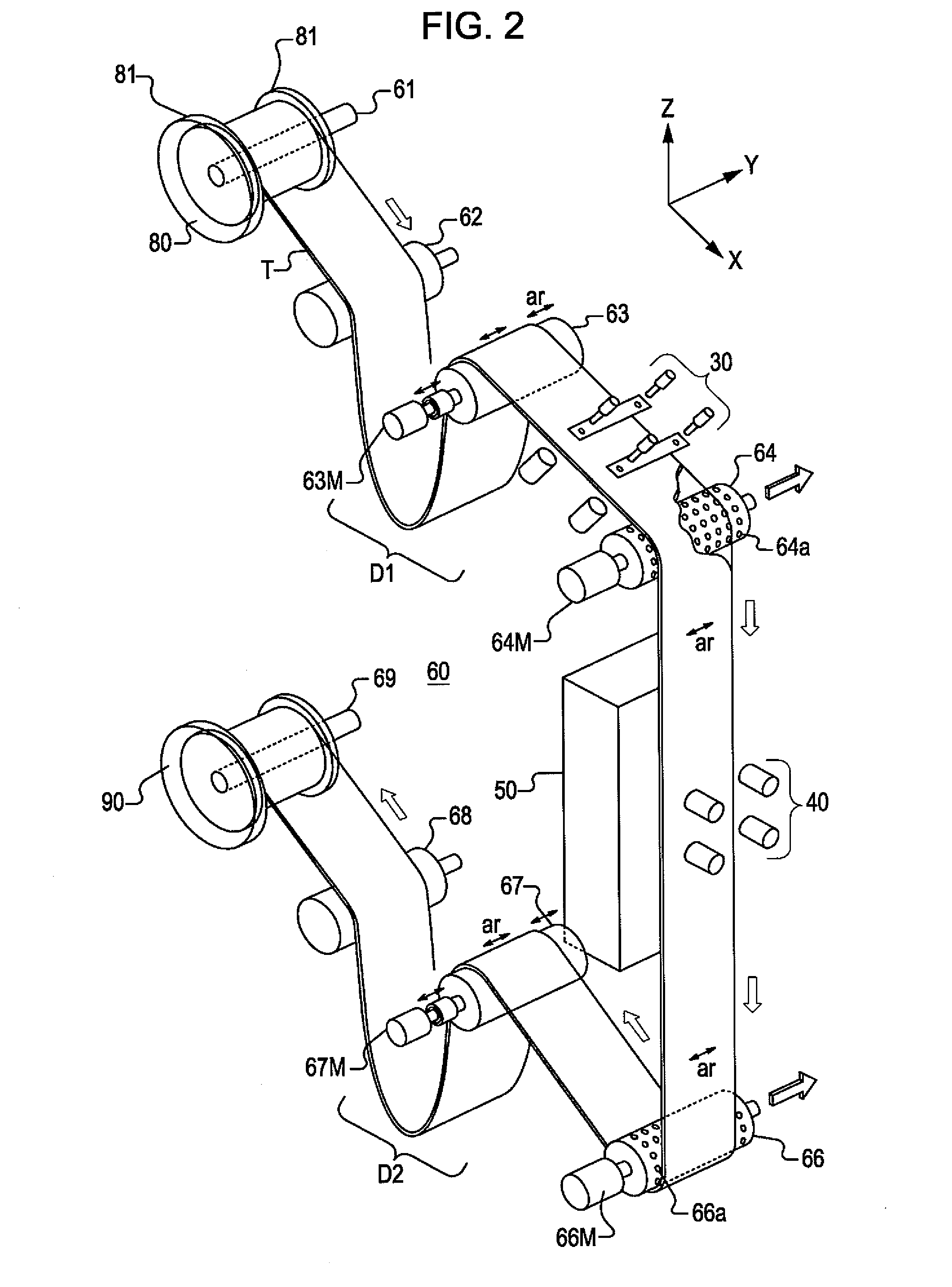 Exposure device with mechanism for forming alignment marks and exposure process conducted by the same