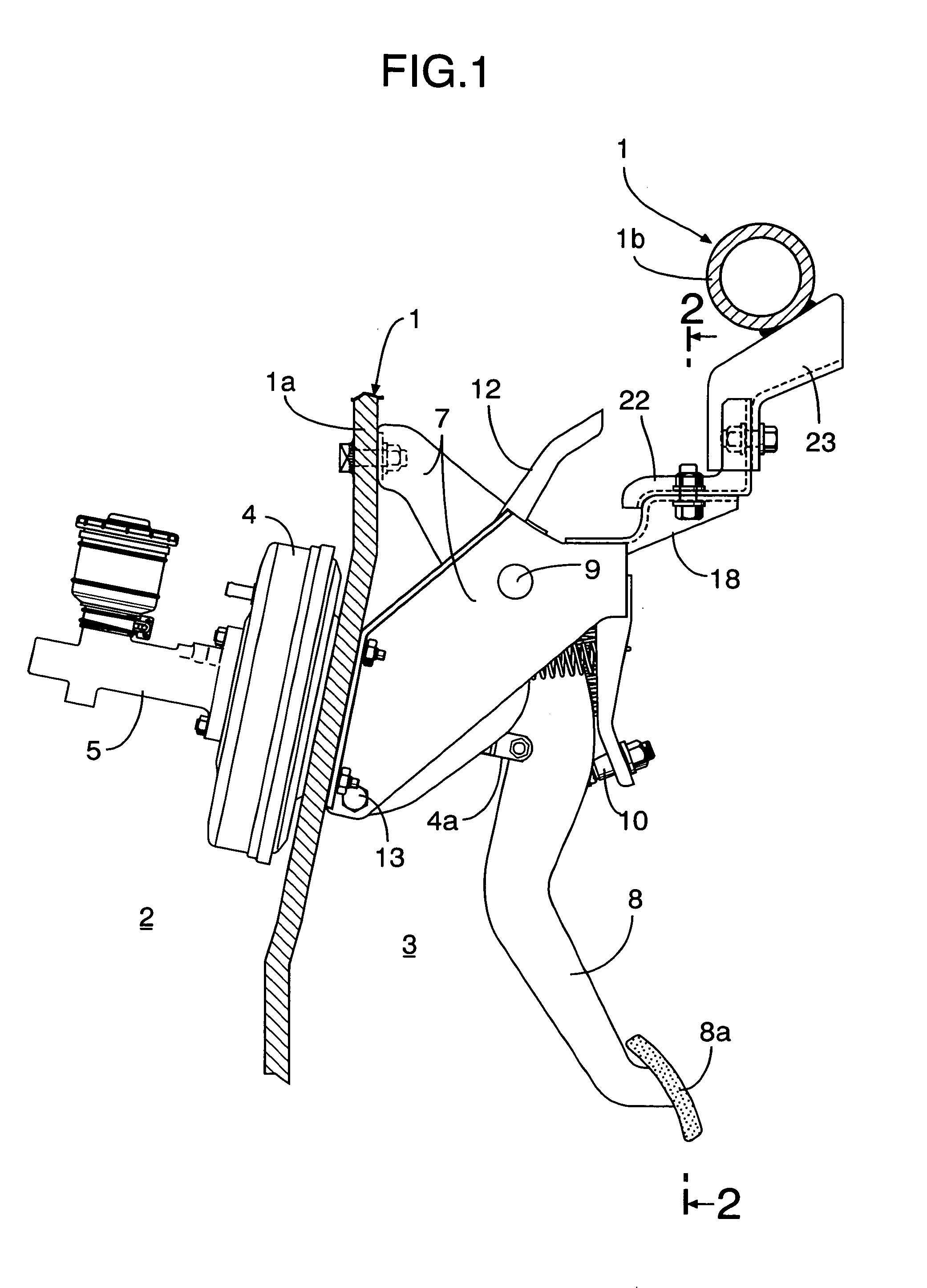 Operating pedal device for automobile