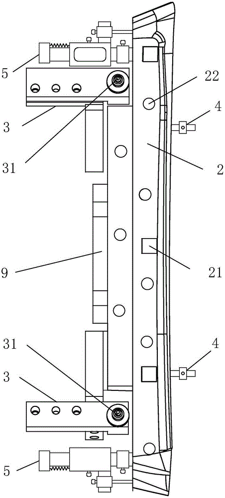 Checking tool and testing method for rear door and window step gap of body-in-white