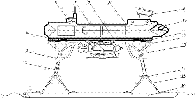 Slave-main type marine environment detection intelligent robot