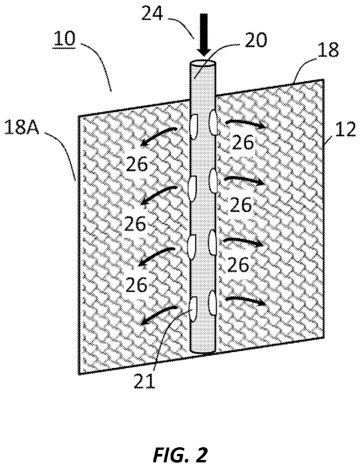 In-situ barrier device with internal injection conduit