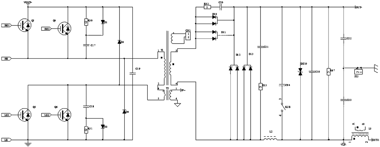 High voltage arc ignition circuit of wide voltage input argon arc welding machine