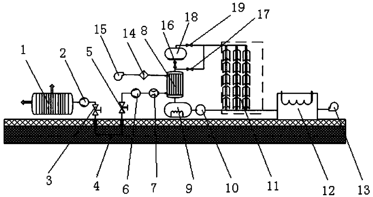 Device and method for utilizing solar energy and hot wind for heating and exploitation of coalbed gas in low-permeability reservoir