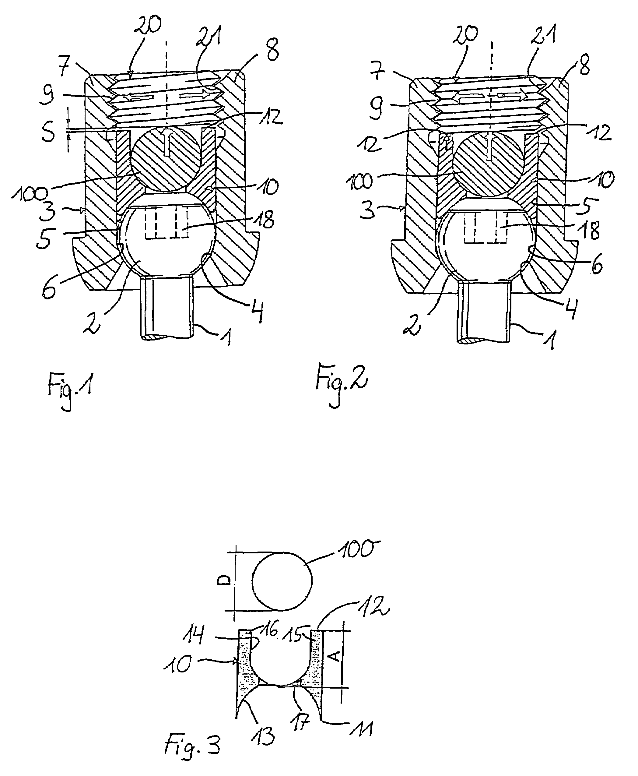 Implant having a shaft and a hold element connected therewith for connecting with a rod