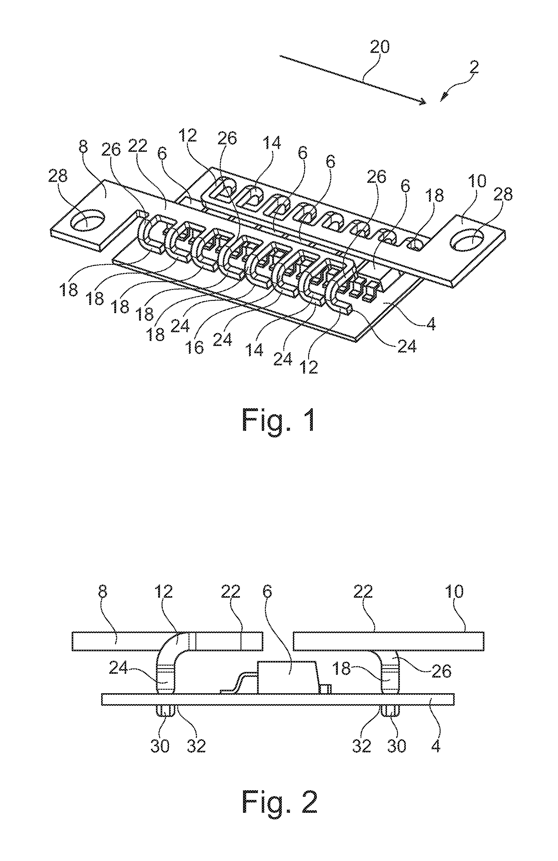 High-current electrical circuit having a circuit board and a busbar