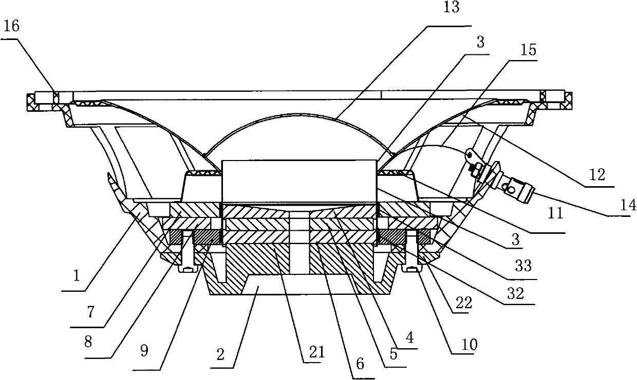 Process method for loudspeaker with compound magnetic circuit