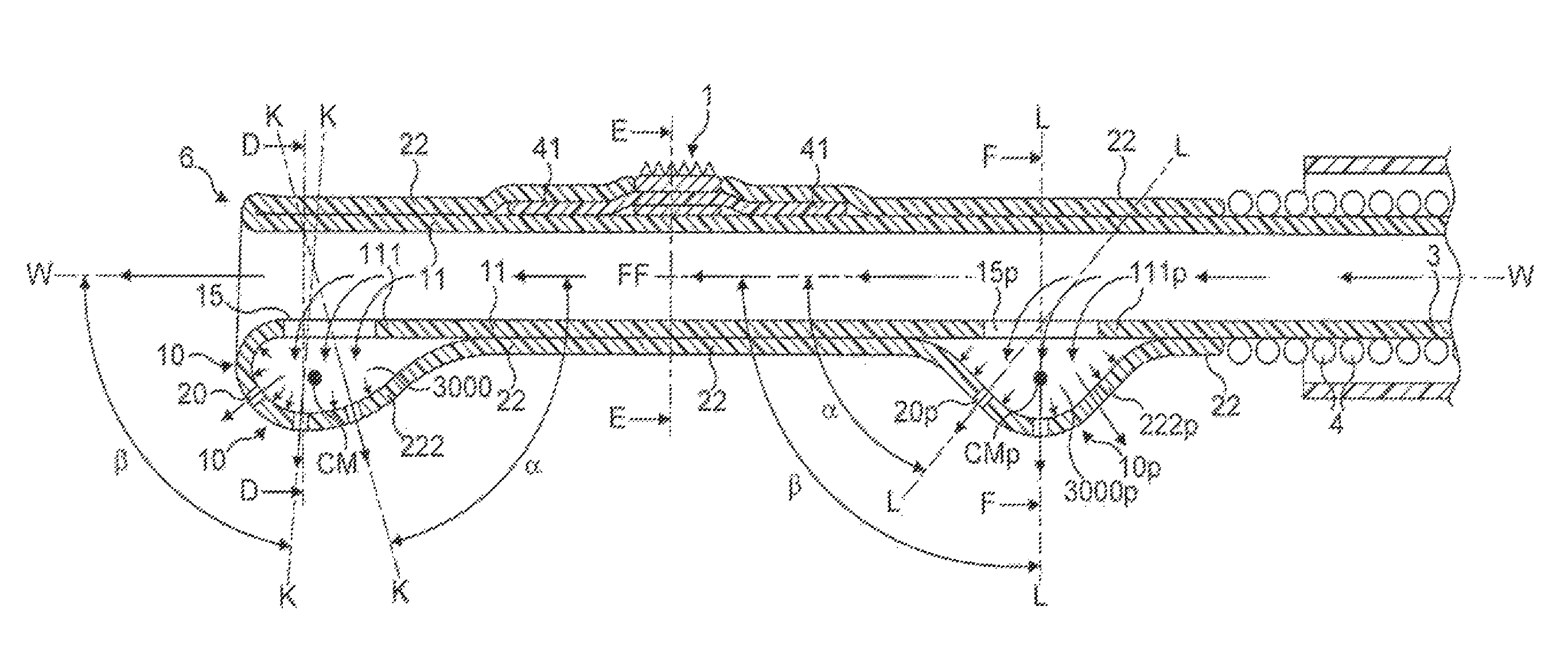Rotational device with inflatable support elements and torque transmitting membrane