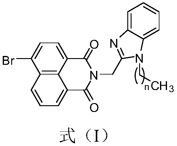 Naphthalimide benzimidazole compound, preparation method and application thereof