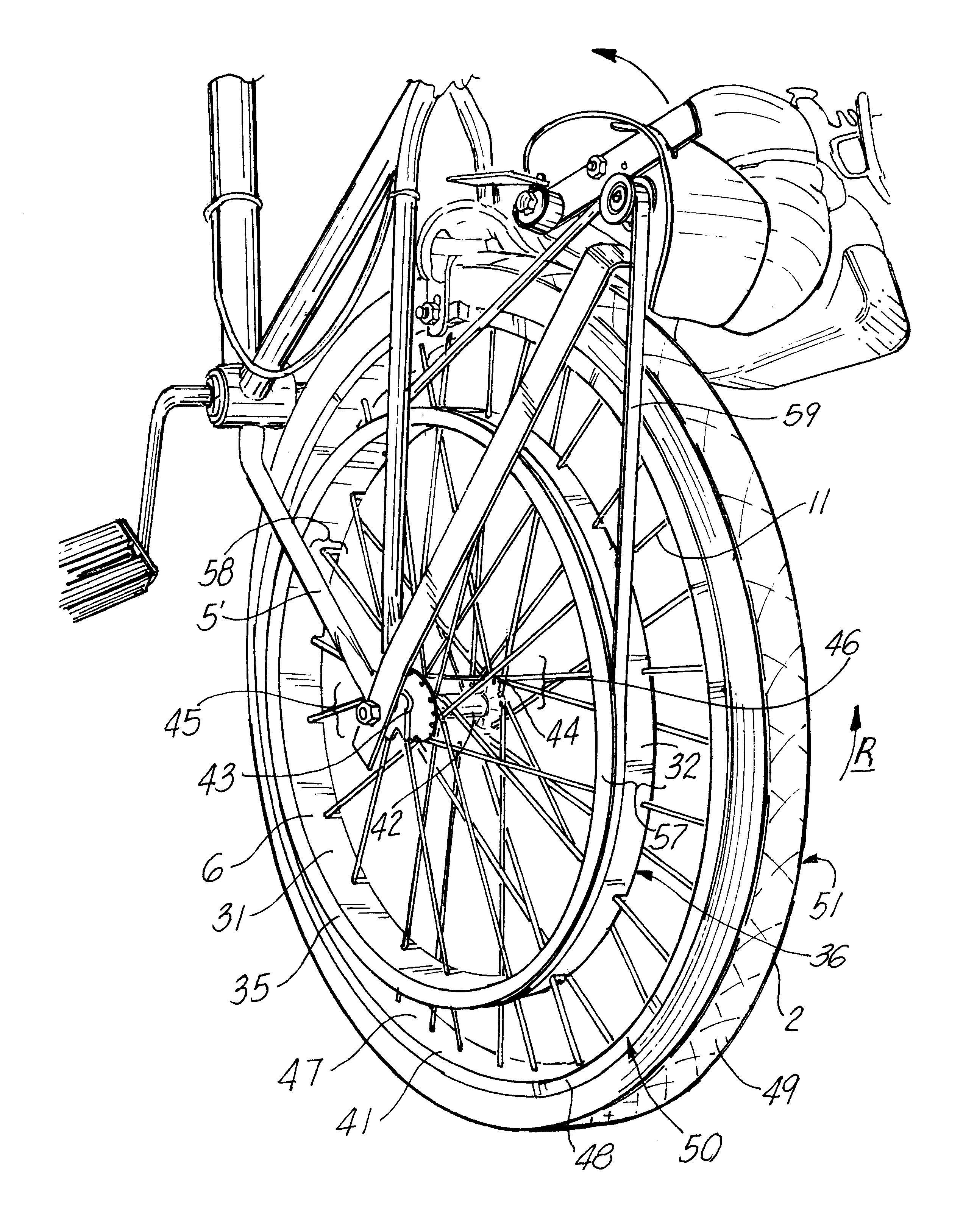 Spoke mounted drive hub for a cycle and system for propulsion therefore