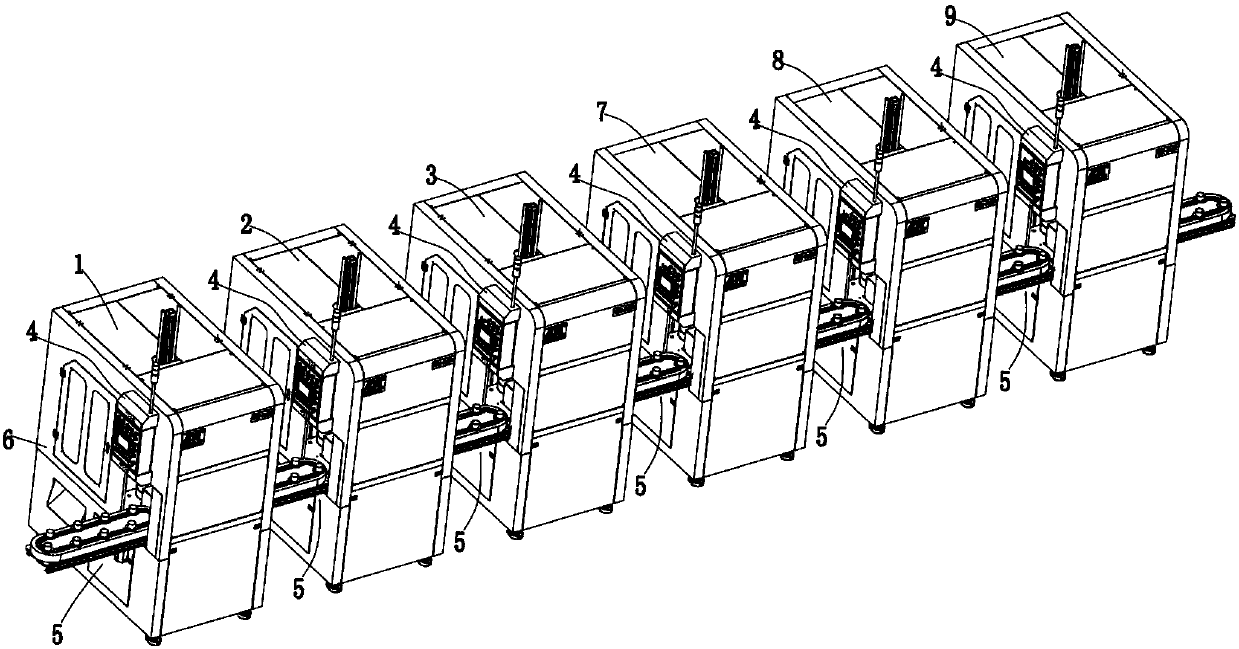 Automatic production line for cup bodies of vacuum cups (kettles)