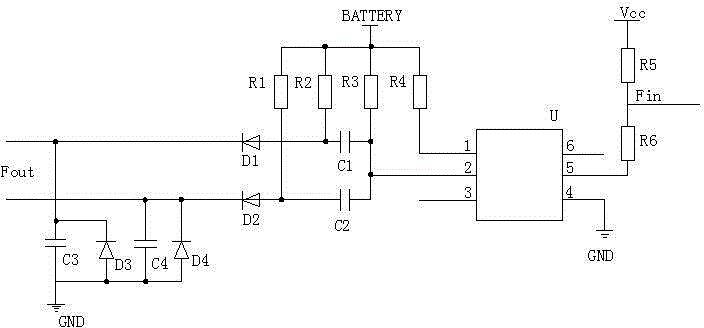 Rainfall signal processing circuit with isolation and locking functions