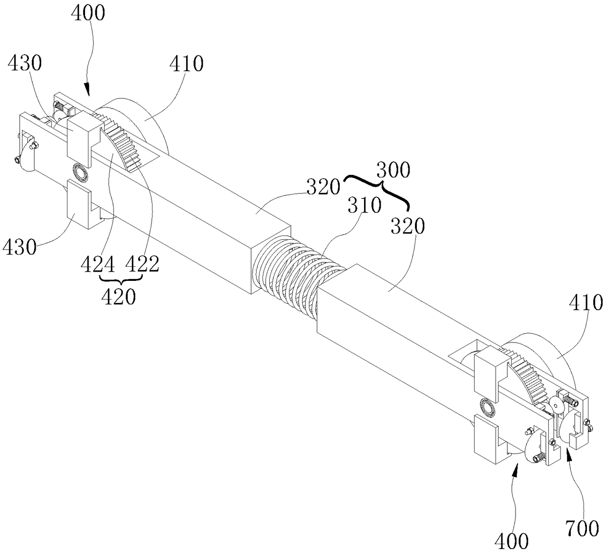 Gear self-driving elevator