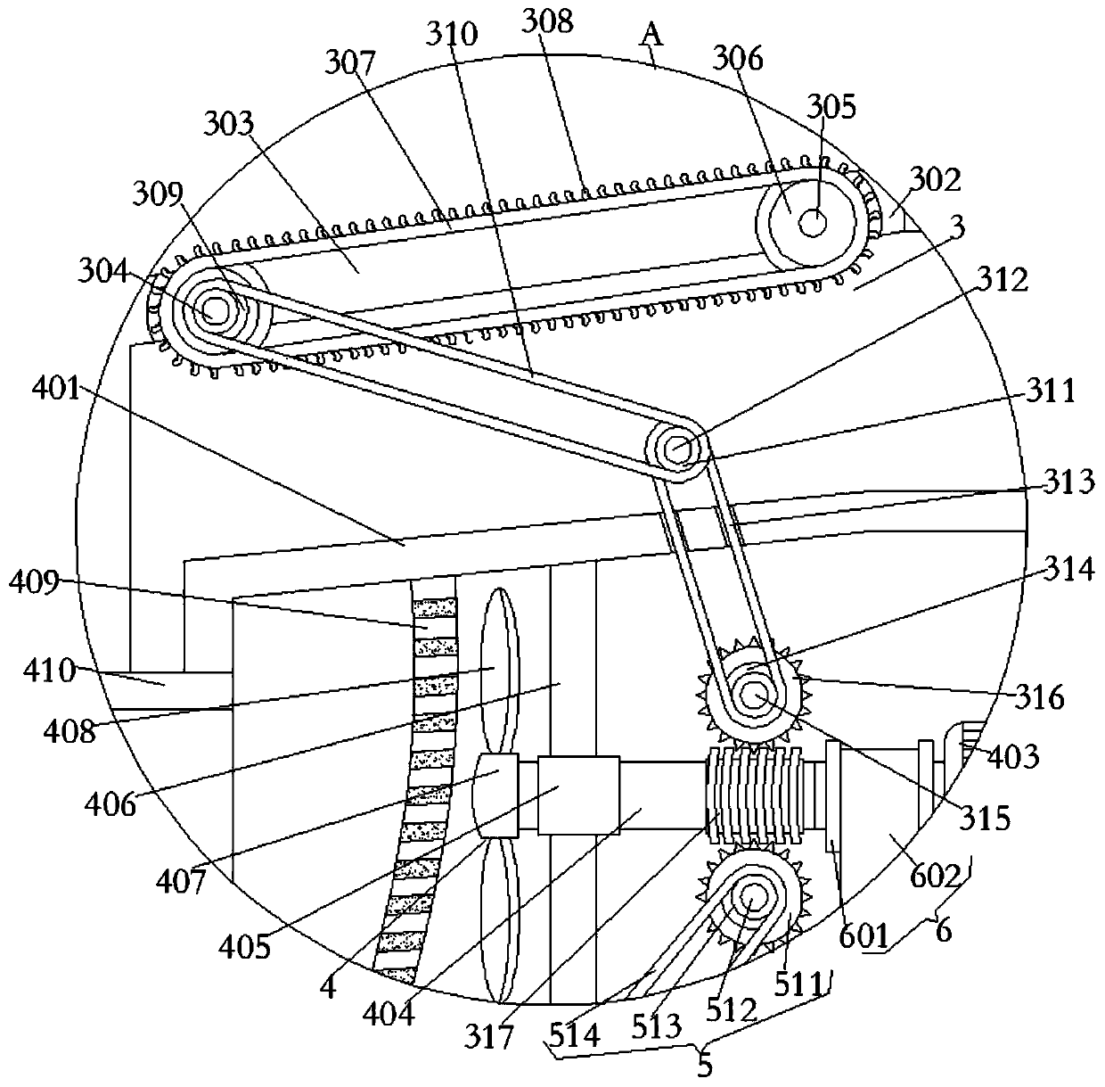 A red coat removal device for dried peanut kernels