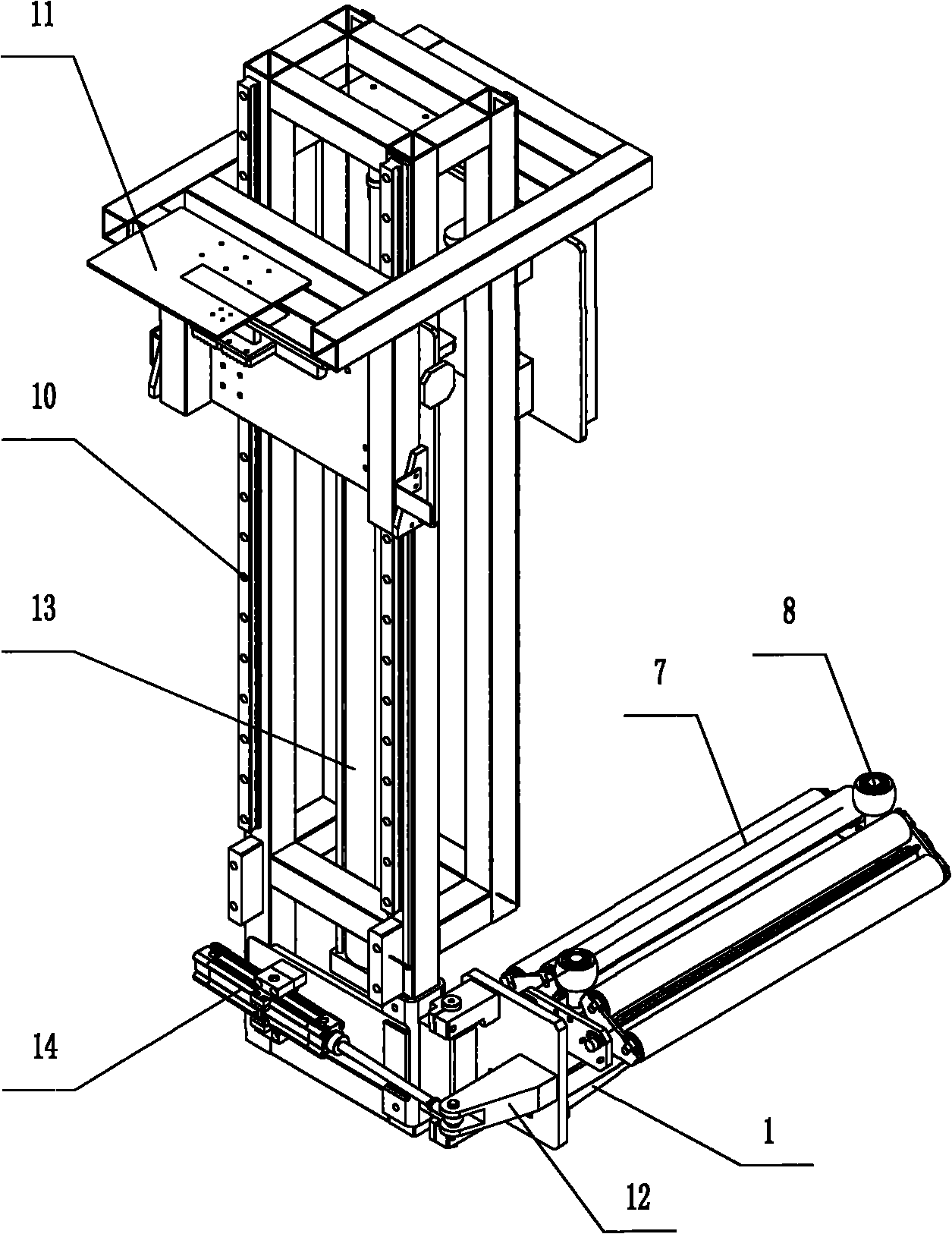Tire removing apparatus for realization of on-line weighing measurement and method used by same