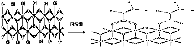 Method for preparing boehmite modified cationic adsorbent