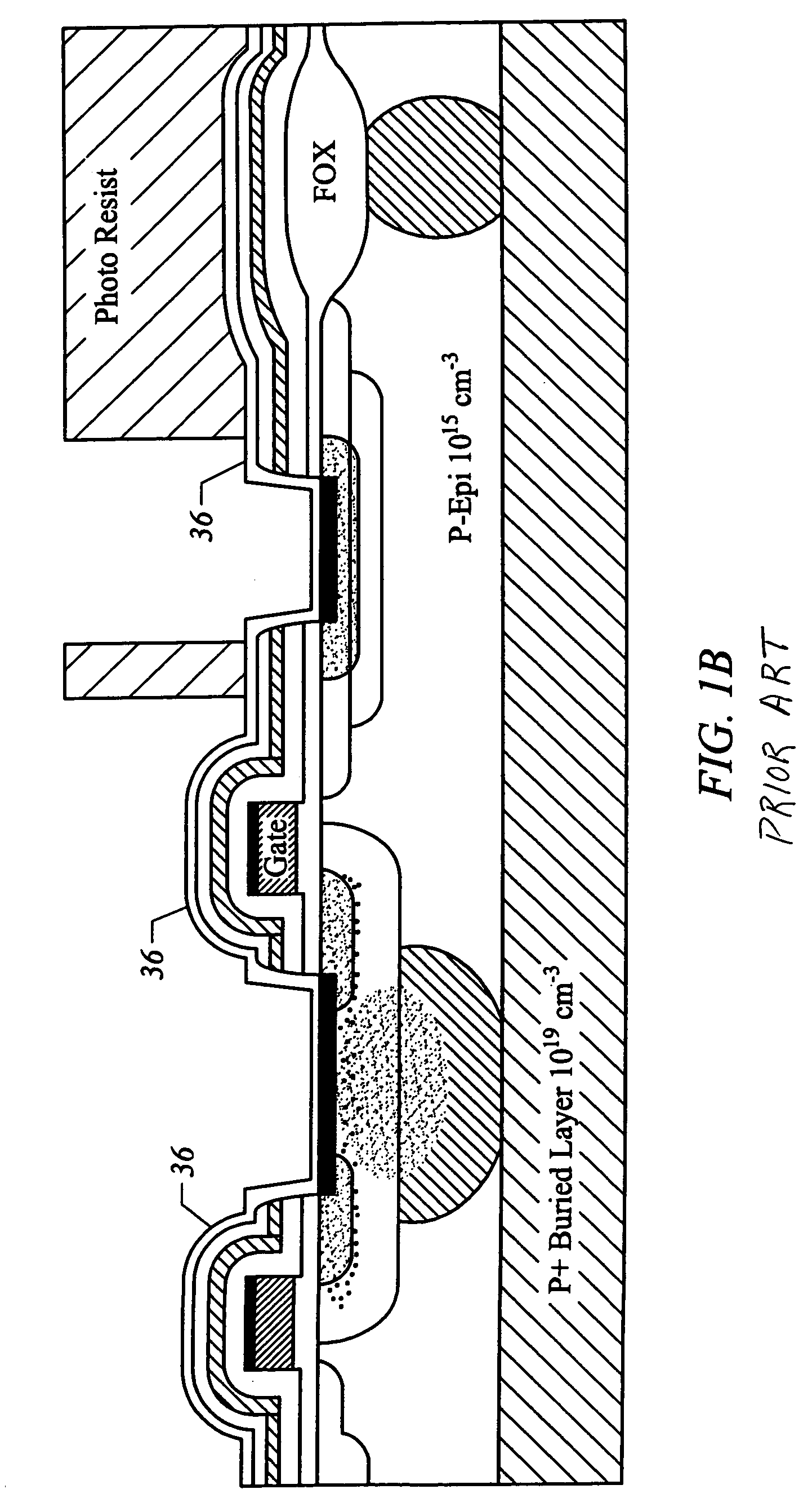 LDMOS transistor with improved gate shield