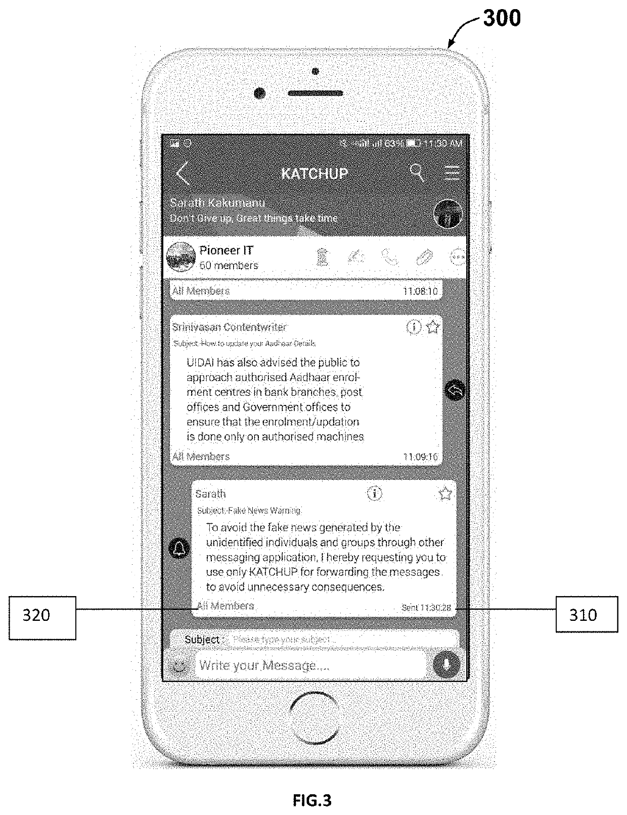 Sending messages to all members or selected members of a group in a messaging application by string tagging and categorization