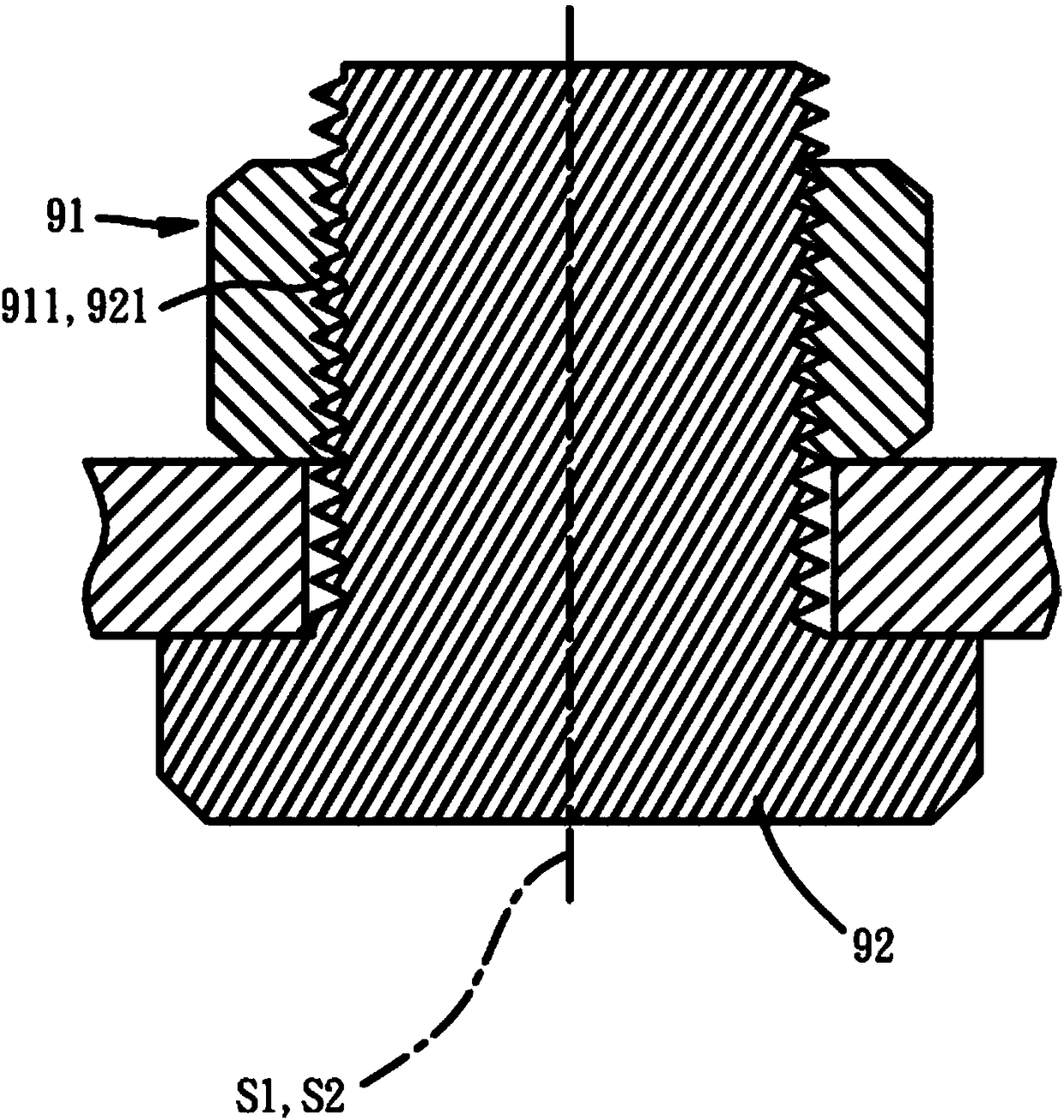 Thread screw joint structure