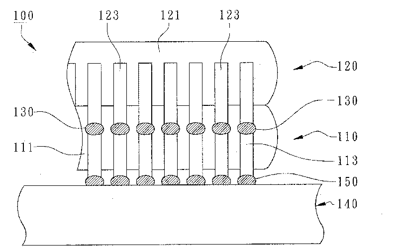 Semiconductor packaging stack combination construction with movable outer terminal