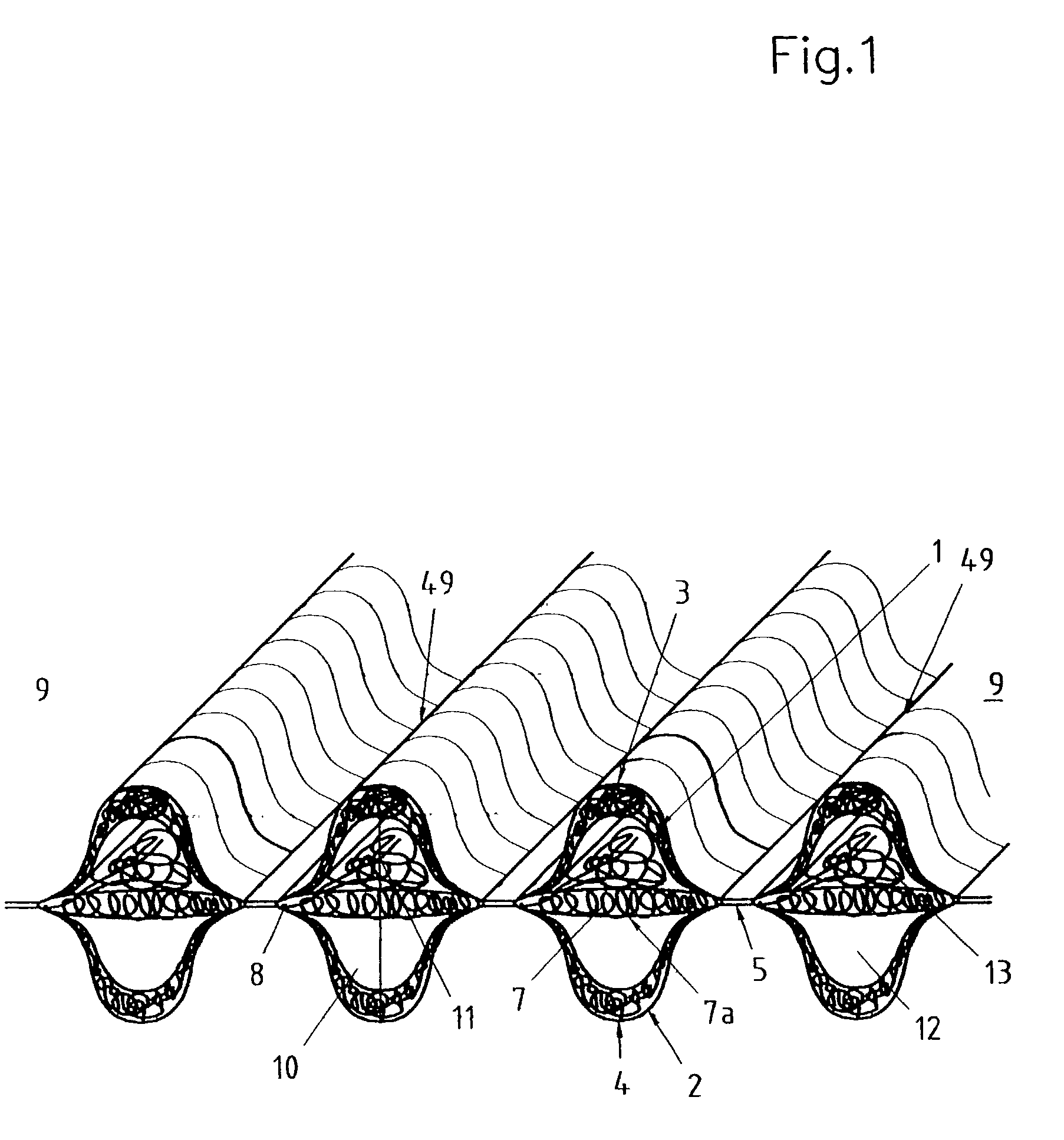 Regularly structured nonwoven fabrics, method for their manufacture, and their use