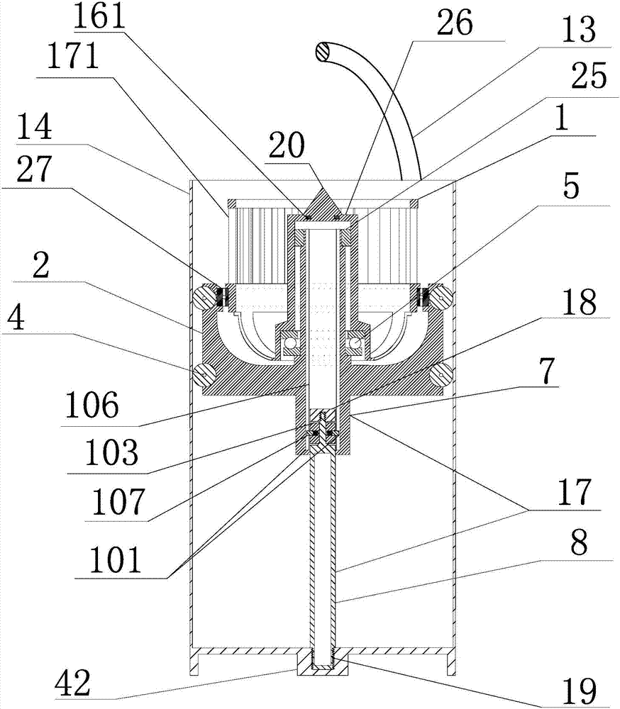 Fluidic, cleaning dry machine with the connection of magnetic snap and sliding block and self-locking, lifting lateral axostyle prismatic barrel and mop