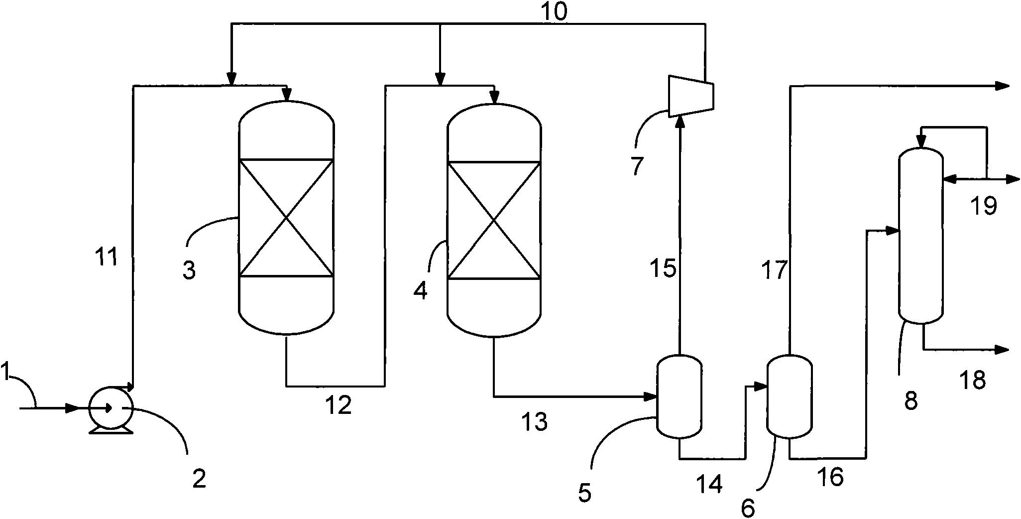 Method for producing high-octane petrol by inferior diesel