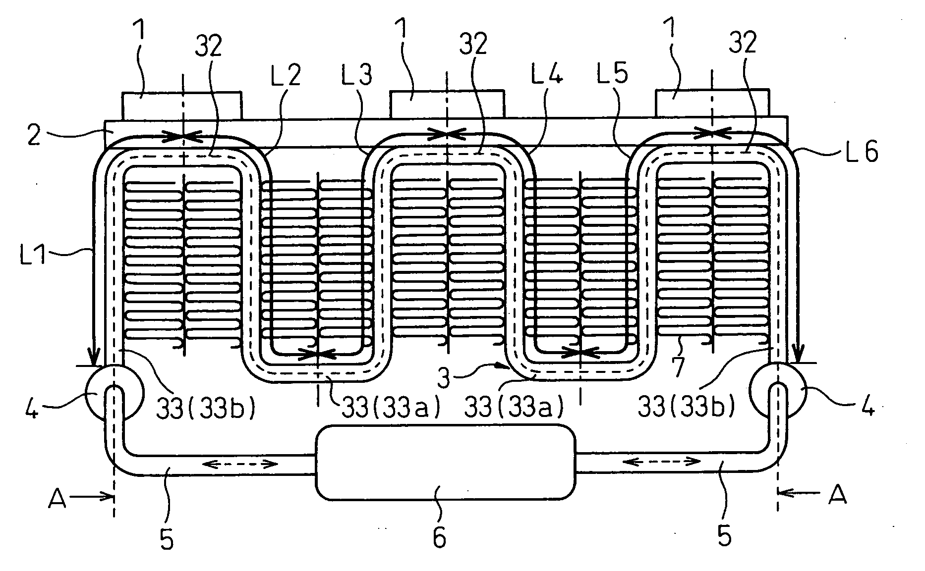 Vibration-flow-type heating-body cooling device
