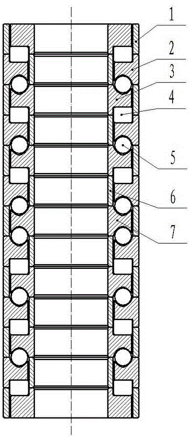 Composite thrust bearing set for novel screw drill