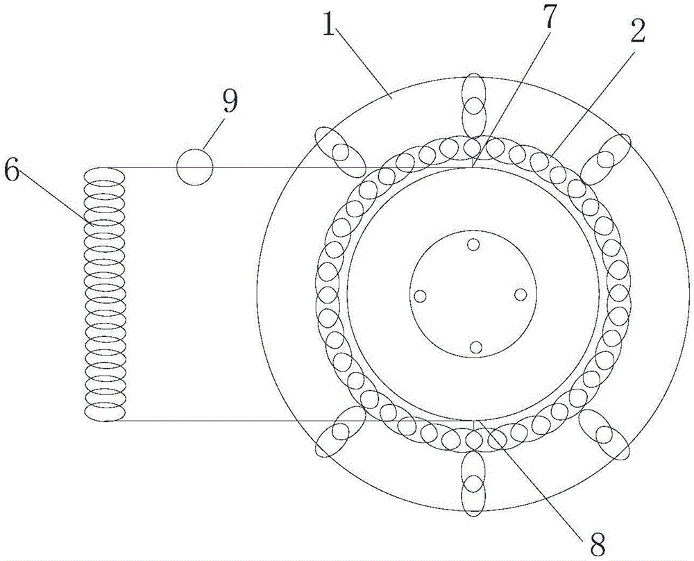 Automobile anti-skid chain capable of melting ice