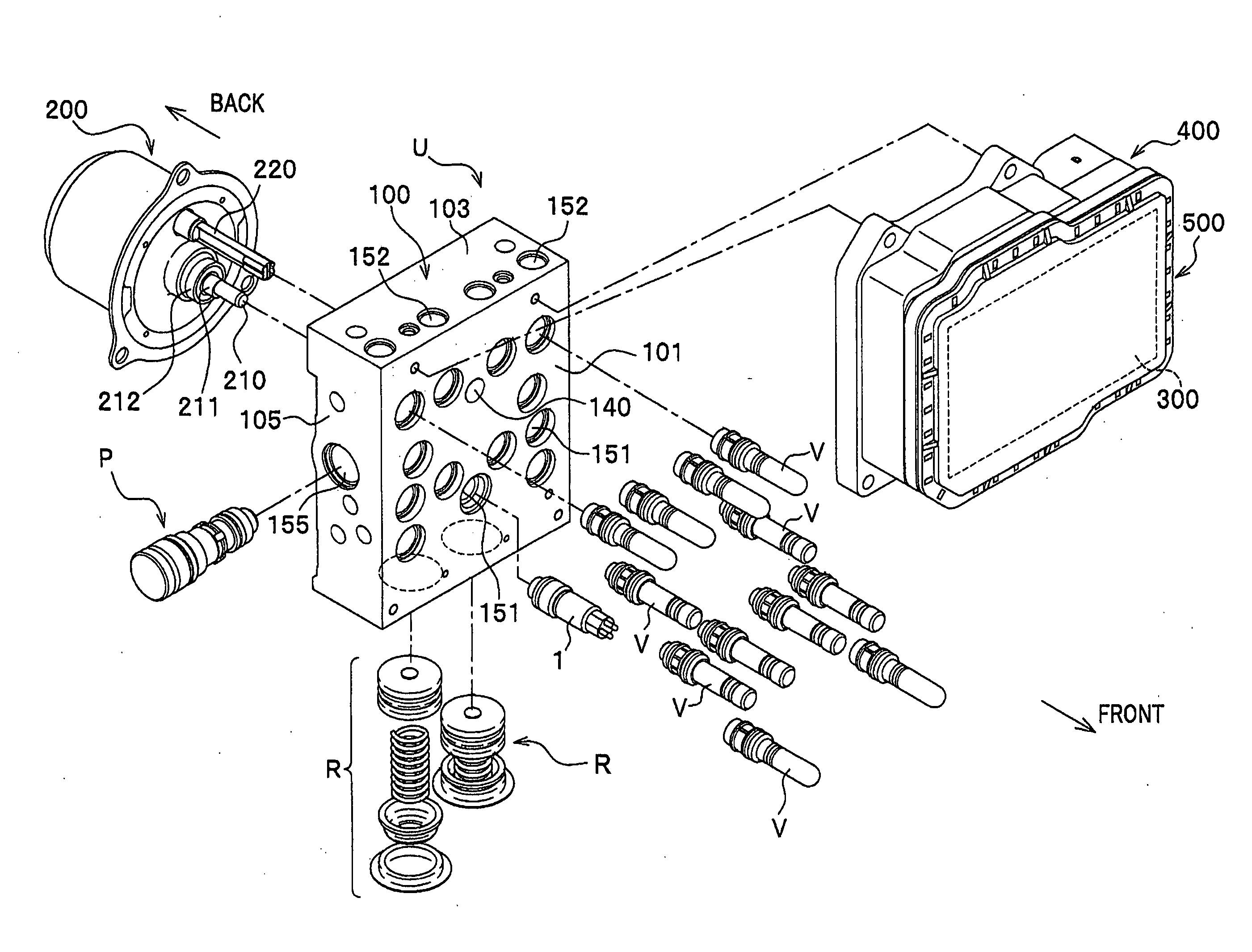 Pressure sensor for vehicle and brake fluid pressure control apparatus for vehicle