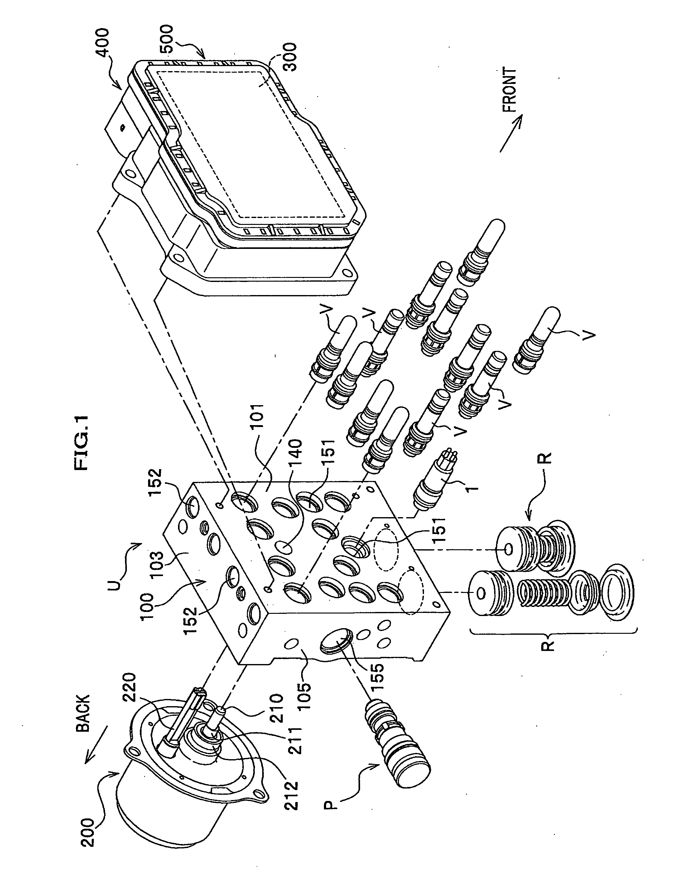 Pressure sensor for vehicle and brake fluid pressure control apparatus for vehicle