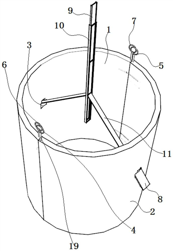 Diameter-expanding fixing cylinder for preventing hole collapse of pile foundation pit