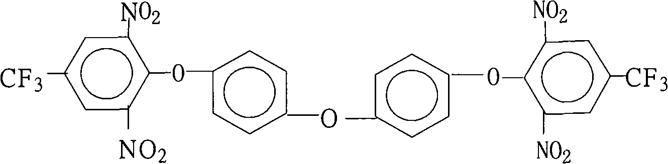 Method for preparing 4,4', di(2,6-dinitro-4-trifluoromethyl phenoxy)diphenyl ether