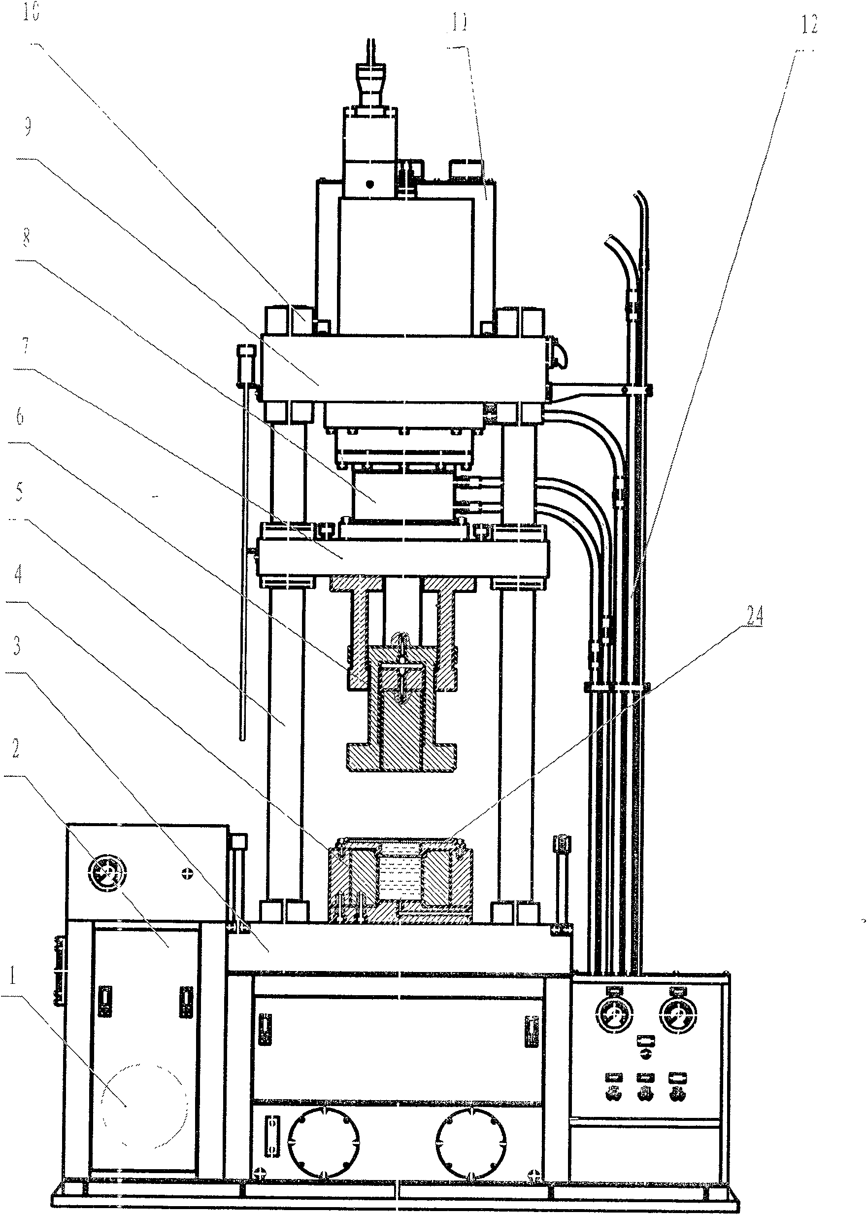 Plate liquid-filling shaping hydraulic machine