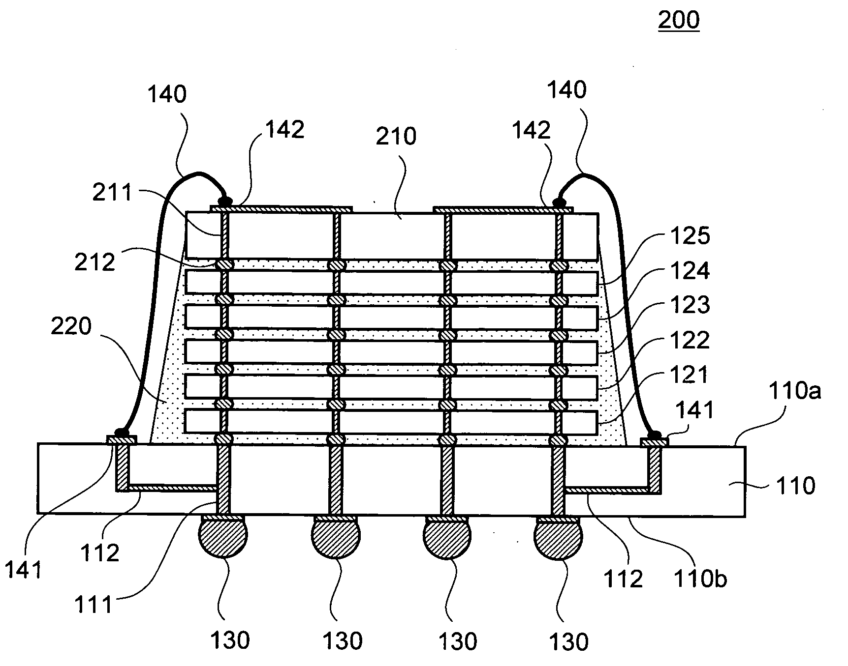 Stacked semiconductor device