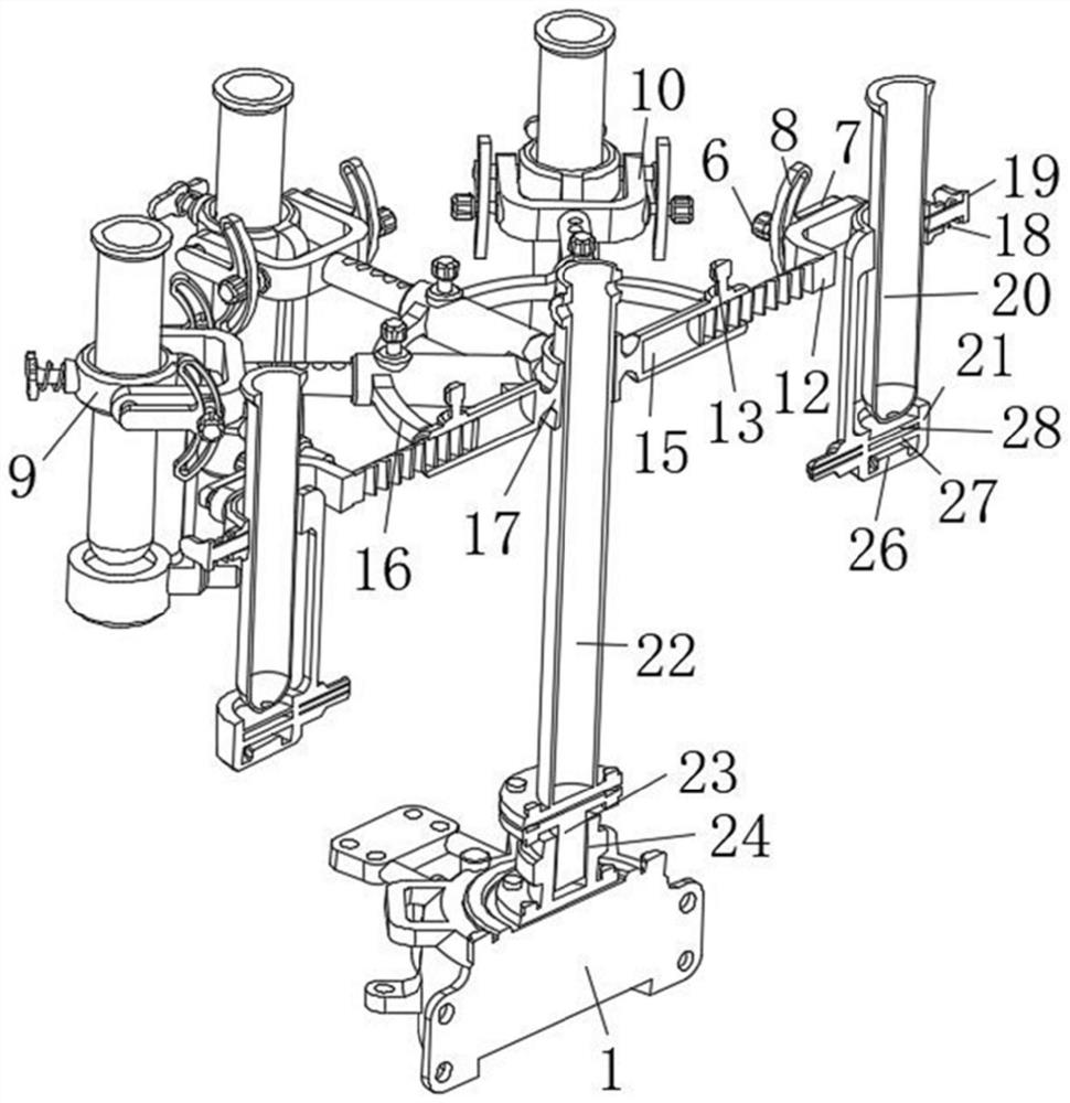 A chemical experiment test tube rack