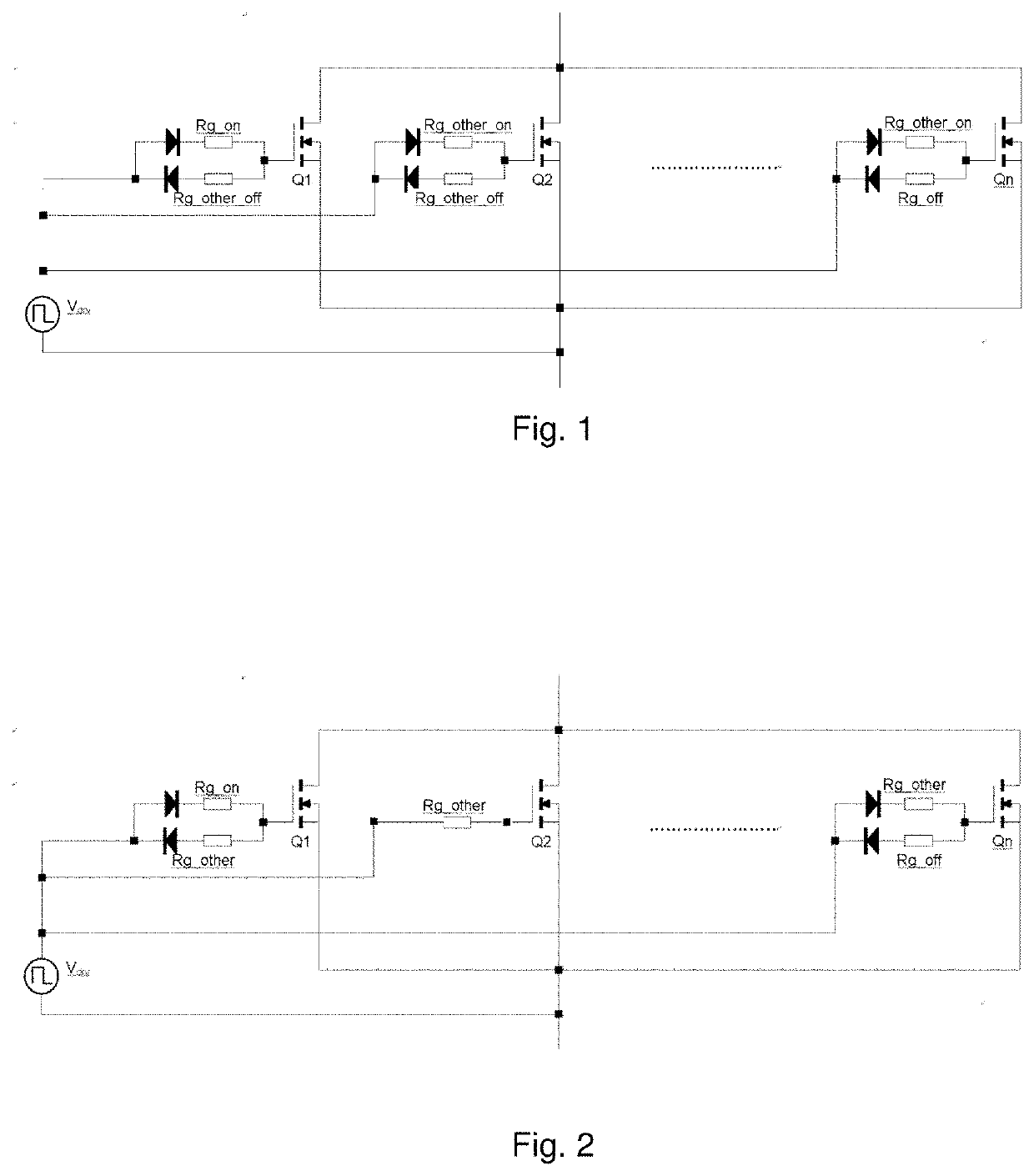 Method and apparatus for avoiding parasitic oscillation in a parallel semiconductor switch