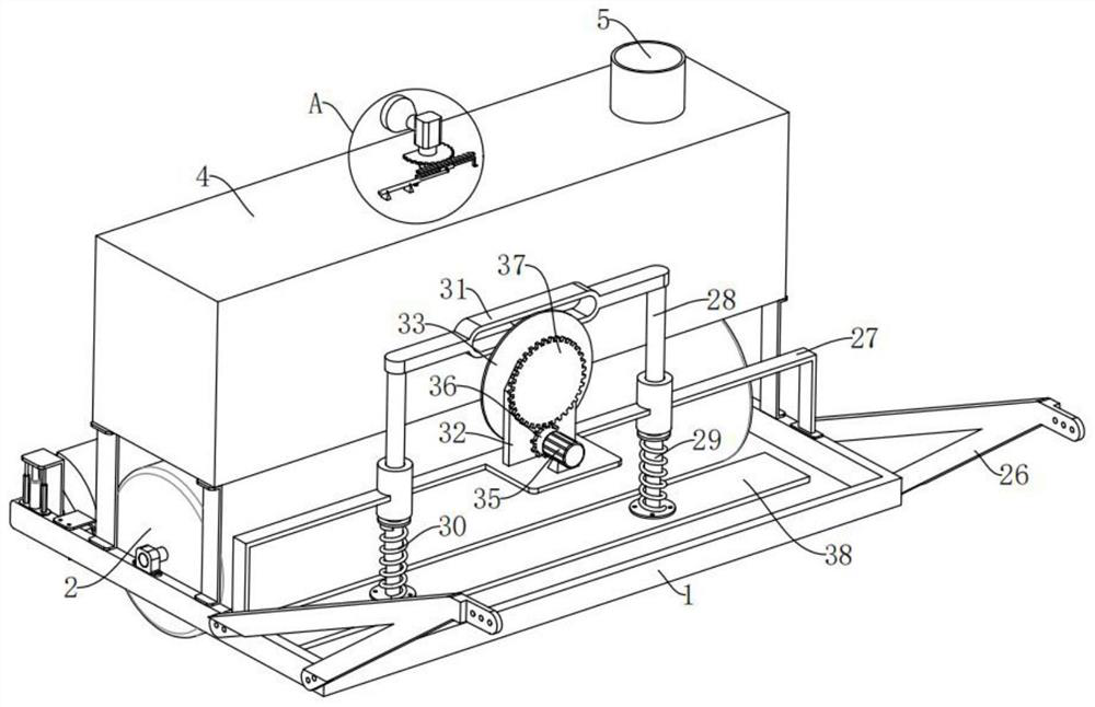 Construction device and construction method of expressway roadbed