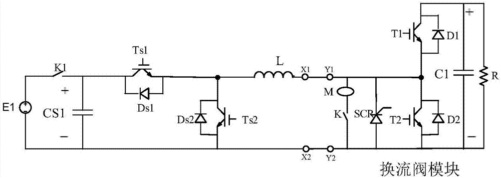 Testing circuit and method for converter valve module