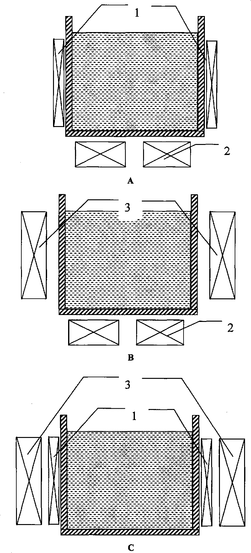 Method for synthesizing aluminum-based composite material by multielement magnetic field combined fusant reaction
