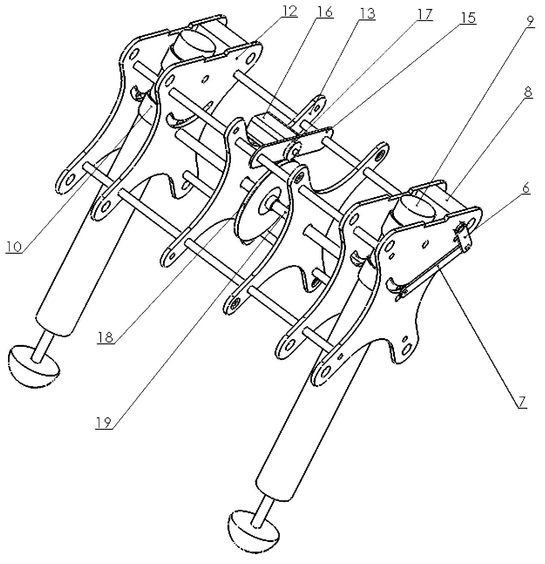 Jumping mechanism with adjustable jump-up angle for wheeled hopping robot