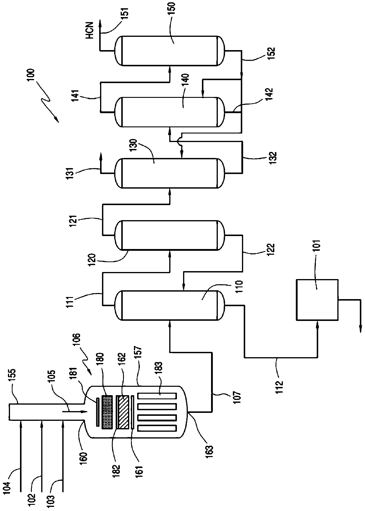 Enhanced methane control for the andrussow method