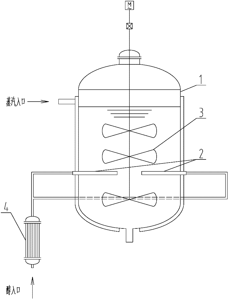 Biodiesel esterification reaction device
