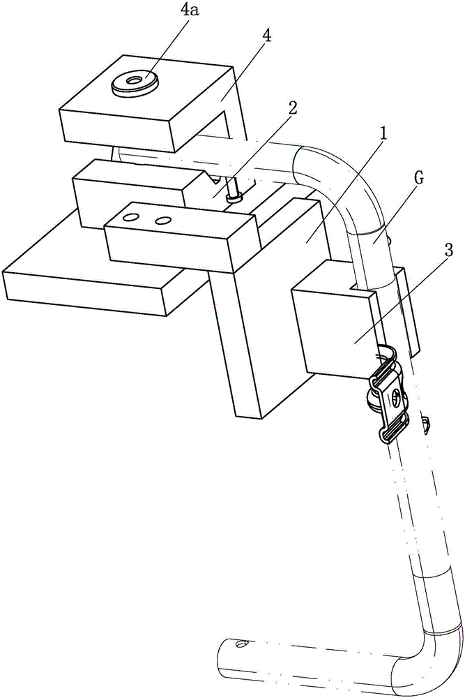 A U-shaped tube outrigger punching tool